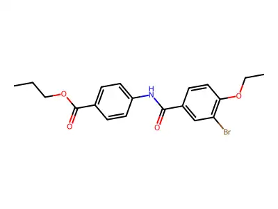 Propyl 4-{[(3-bromo-4-ethoxyphenyl)carbonyl]amino}benzoate structure