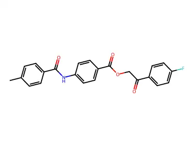 2-(4-Fluorophenyl)-2-oxoethyl 4-[(4-methylbenzoyl)amino]benzoate structure