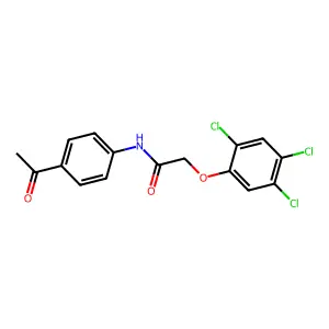 N-(4-acetylphenyl)-2-(2,4,5-trichlorophenoxy)acetamide structure