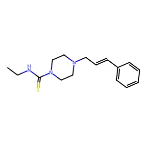 N-ethyl-4-[(E)-3-phenylprop-2-enyl]piperazine-1-carbothioamide structure