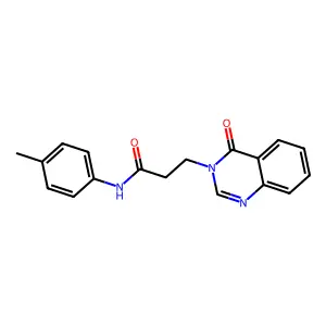 N-(4-methylphenyl)-3-(4-oxoquinazolin-3-yl)propanamide structure