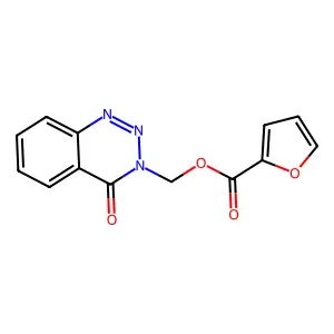(4-oxobenzo[d][1,2,3]triazin-3(4H)-yl)methyl furan-2-carboxylate structure