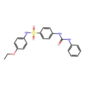 4-[(anilinocarbonyl)amino]-N-(4-ethoxyphenyl)benzenesulfonamide structure