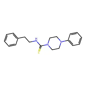 4-phenyl-N-(2-phenylethyl)piperazine-1-carbothioamide structure