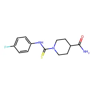 1-[(4-Fluorophenyl)carbamothioyl]piperidine-4-carboxamide structure