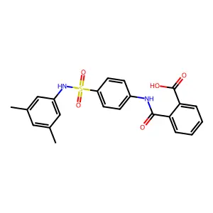 2-({4-[(3,5-Dimethylanilino)sulfonyl]anilino}carbonyl)benzoic acid structure
