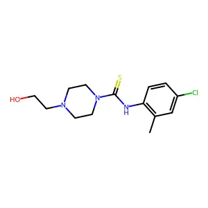 N-(4-chloro-2-methylphenyl)-4-(2-hydroxyethyl)piperazine-1-carbothioamide structure