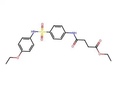 Ethyl 4-({4-[(4-ethoxyphenyl)sulfamoyl]phenyl}amino)-4-oxobutanoate structure