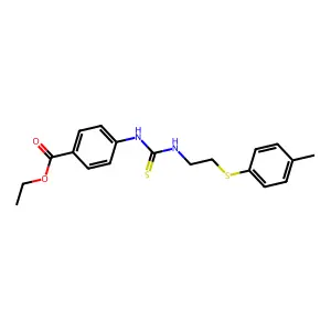 Ethyl 4-[({2-[(4-methylphenyl)sulfanyl]ethyl}carbamothioyl)amino]benzoate structure