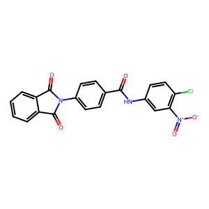N-(4-chloro-3-nitrophenyl)-4-(1,3-dioxoisoindolin-2-yl)benzamide structure