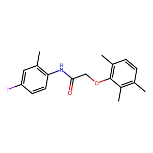 N-(4-iodo-2-methylphenyl)-2-(2,3,6-trimethylphenoxy)acetamide structure