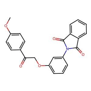 2-[3-[2-(4-Methoxyphenyl)-2-oxoethoxy]phenyl]isoindole-1,3-dione structure