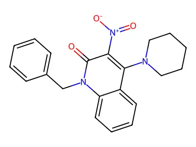 1-benzyl-3-nitro-4-(piperidin-1-yl)quinolin-2(1H)-one structure
