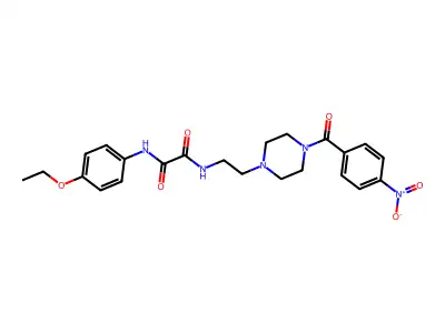 N'-(4-ethoxyphenyl)-N-[2-[4-(4-nitrobenzoyl)piperazin-1-yl]ethyl]oxamide structure