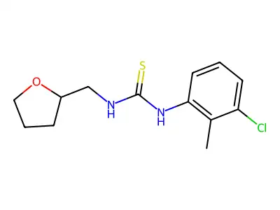 1-(3-Chloro-2-methylphenyl)-3-(oxolan-2-ylmethyl)thiourea structure