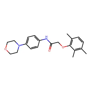 N-(4-morpholin-4-ylphenyl)-2-(2,3,6-trimethylphenoxy)acetamide structure