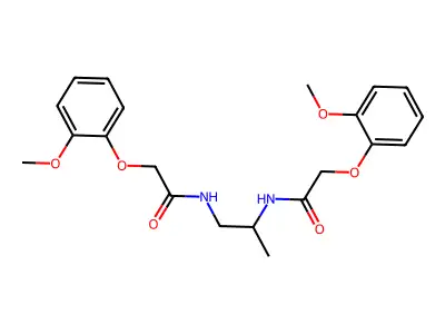 2-(2-methoxyphenoxy)-N-[2-[[2-(2-methoxyphenoxy)acetyl]amino]propyl]acetamide structure