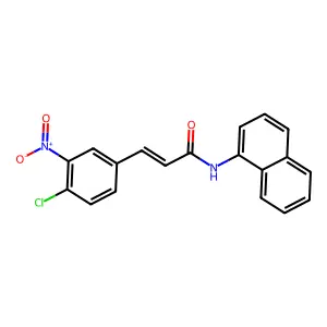(E)-3-(4-chloro-3-nitrophenyl)-N-naphthalen-1-ylprop-2-enamide structure