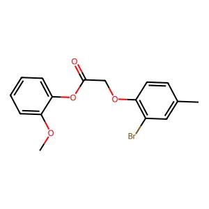 2-Methoxyphenyl (2-bromo-4-methylphenoxy)acetate structure