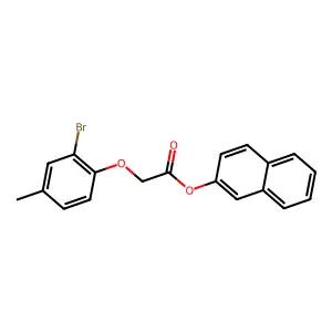 2-Naphthyl (2-bromo-4-methylphenoxy)acetate structure
