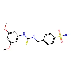 4-({[(3,5-Dimethoxyphenyl)carbamothioyl]amino}methyl)benzenesulfonamide structure