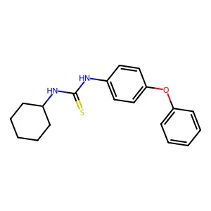 1-Cyclohexyl-3-(4-phenoxyphenyl)thiourea structure