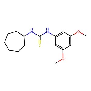1-Cycloheptyl-3-(3,5-dimethoxyphenyl)thiourea structure