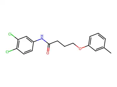 N-(3,4-dichlorophenyl)-4-(3-methylphenoxy)butanamide structure
