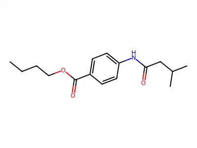 Butyl 4-[(3-methylbutanoyl)amino]benzoate structure