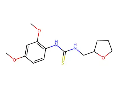 1-(2,4-Dimethoxyphenyl)-3-(oxolan-2-ylmethyl)thiourea structure