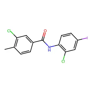 3-chloro-N-(2-chloro-4-iodophenyl)-4-methylbenzamide structure