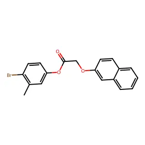 4-Bromo-3-methylphenyl (naphthalen-2-yloxy)acetate structure