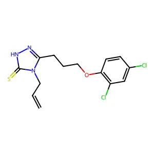4-allyl-5-[3-(2,4-dichlorophenoxy)propyl]-4H-1,2,4-triazole-3-thiol structure
