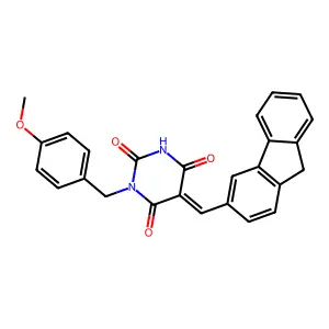 5-(9H-Fluoren-3-ylmethylene)-1-[(4-methoxyphenyl)methyl]-2,4,6(1H,3H,5H)-pyrimidinetrione structure