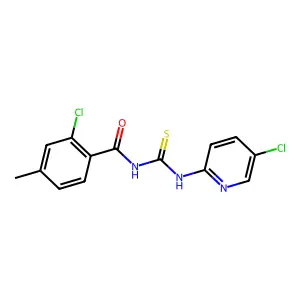 2-chloro-N-[(5-chloropyridin-2-yl)carbamothioyl]-4-methylbenzamide structure