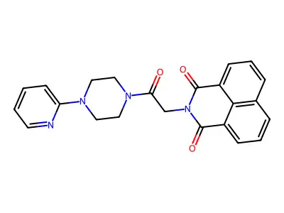 2-[2-Oxo-2-(4-pyridin-2-ylpiperazin-1-yl)ethyl]benzo[de]isoquinoline-1,3-dione structure