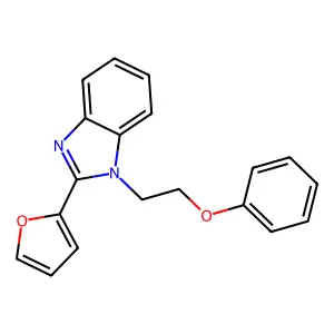 2-(Furan-2-yl)-1-(2-phenoxyethyl)benzimidazole structure