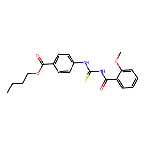 Butyl 4-[(2-methoxybenzoyl)carbamothioylamino]benzoate structure