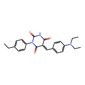 (5Z)-5-[[4-(diethylamino)phenyl]methylidene]-1-(4-ethylphenyl)-1,3-diazinane-2,4,6-trione structure