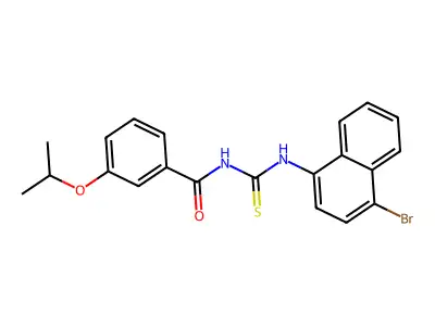 N-[(4-bromonaphthalen-1-yl)carbamothioyl]-3-propan-2-yloxybenzamide structure