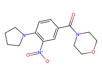 Morpholin-4-yl-(3-nitro-4-pyrrolidin-1-ylphenyl)methanone structure
