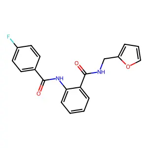 2-[(4-fluorobenzoyl)amino]-N-(2-furylmethyl)benzamide structure