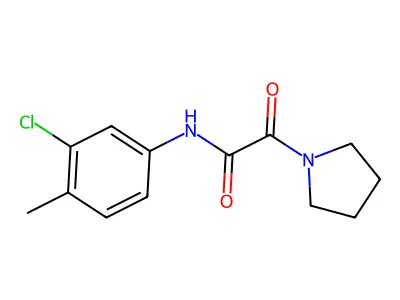 N-(3-chloro-4-methylphenyl)-2-oxo-2-(pyrrolidin-1-yl)acetamide structure