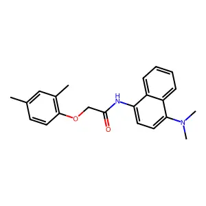 N-[4-(dimethylamino)naphthalen-1-yl]-2-(2,4-dimethylphenoxy)acetamide structure