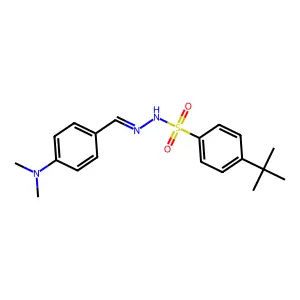 4-(1,1-Dimethylethyl)benzenesulfonic acid 2-[[4-(dimethylamino)phenyl]methylene]hydrazide structure