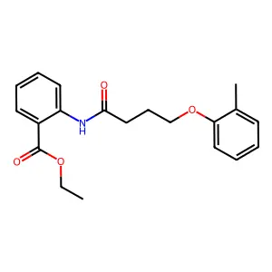 Ethyl 2-[4-(2-methylphenoxy)butanoylamino]benzoate structure