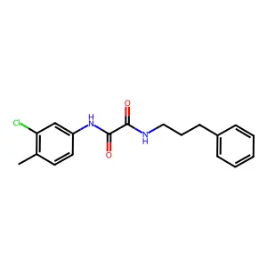 N'-(3-chloro-4-methylphenyl)-N-(3-phenylpropyl)oxamide structure