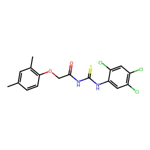 2-(2,4-dimethylphenoxy)-N-[(2,4,5-trichlorophenyl)carbamothioyl]acetamide structure