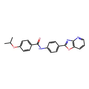 N-[4-([1,3]oxazolo[4,5-b]pyridin-2-yl)phenyl]-4-propan-2-yloxybenzamide structure
