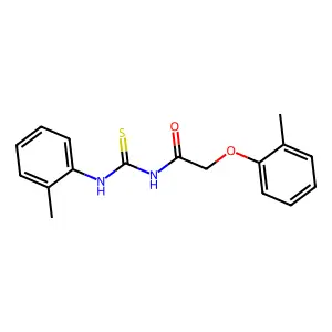 N-[(2-methylphenoxy)acetyl]-N'-(2-methylphenyl)thiourea structure